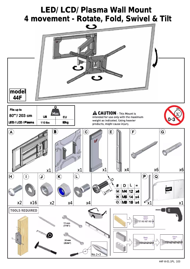Image de la première page du manuel de l'appareil 44F