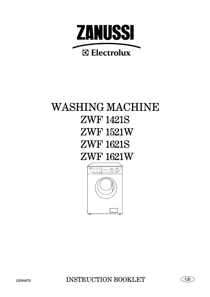 Page 1 de la notice Manuel utilisateur Zanussi ZWF1521S