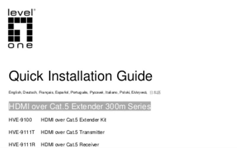 Page 1 de la notice Manuel utilisateur LevelOne HVE-9100