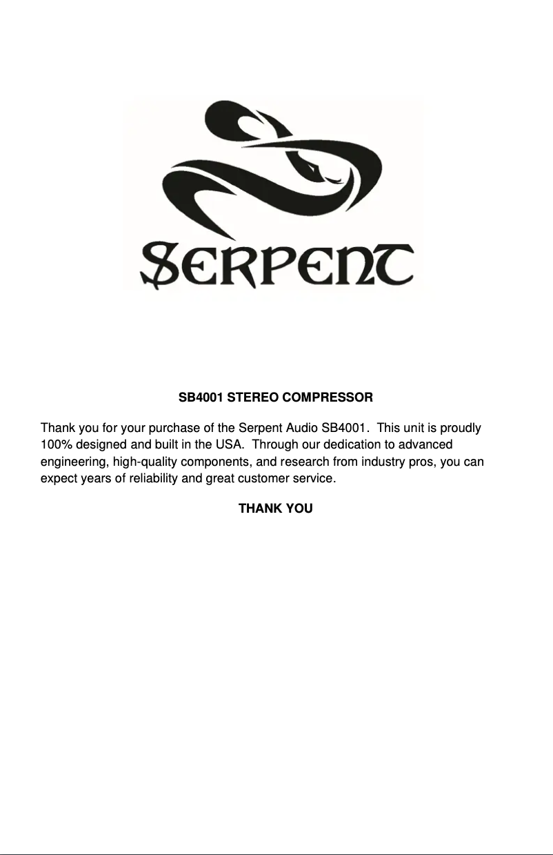 Image de la première page du manuel de l'appareil SB4001