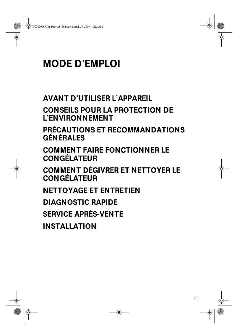 Page n°1 - Manuel utilisateur Whirlpool AFG 8164