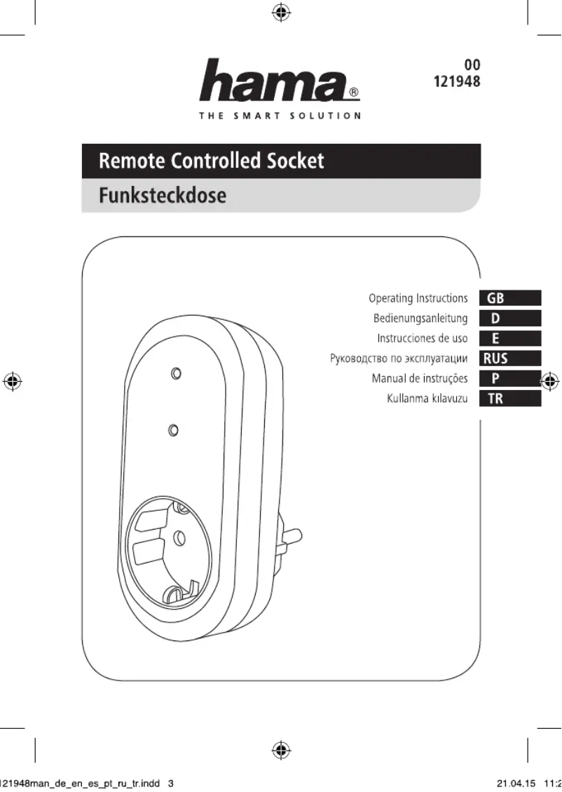 Page n°1 - Manuel utilisateur Hama 00121948