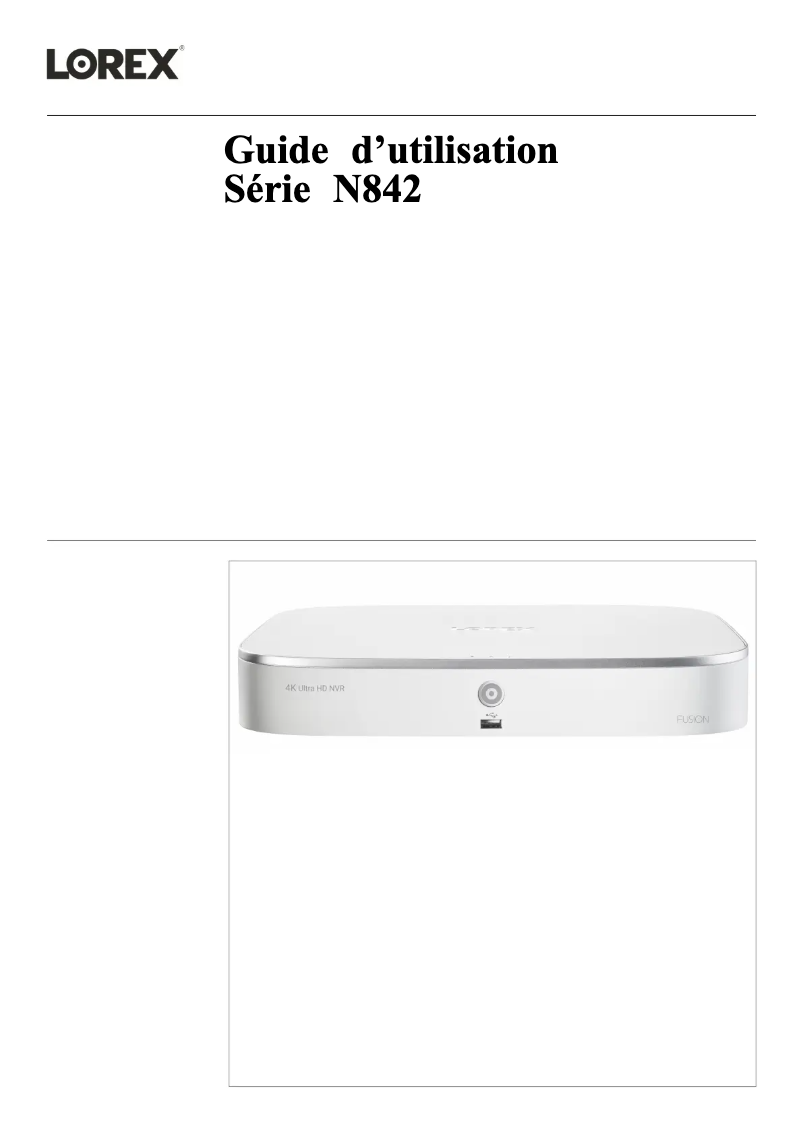 Página 1 del manual Manual de usuario Lorex N842A82