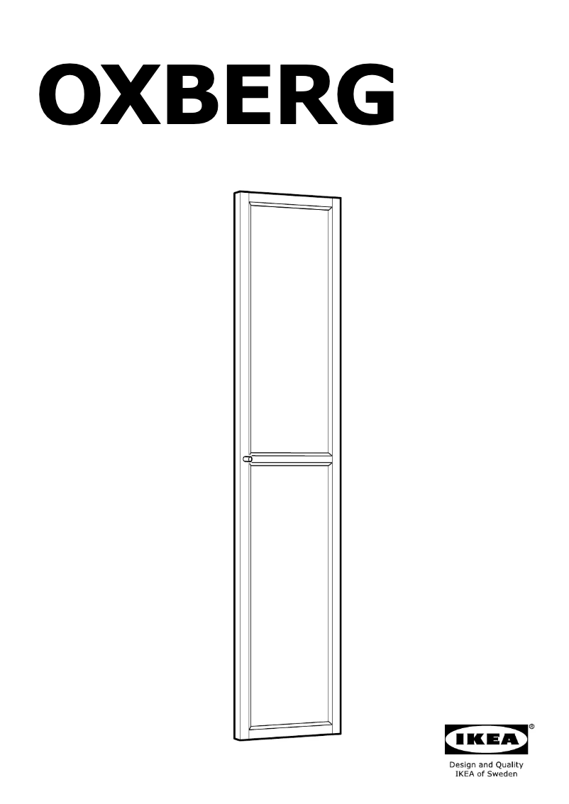 Page 1 de la notice Manuel utilisateur Ikea OXBERG 404.075.64