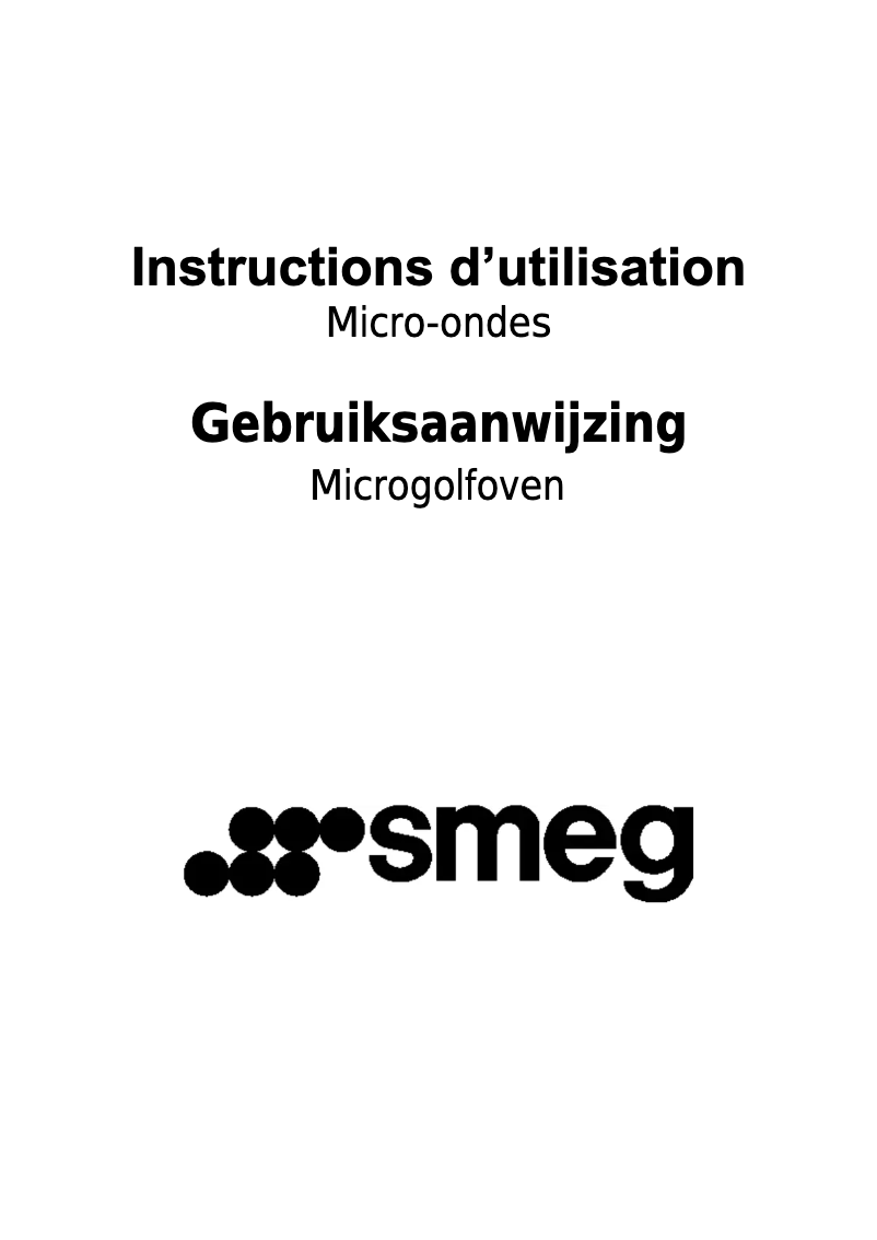 Page n°1 - Manuel utilisateur Smeg SC445MX