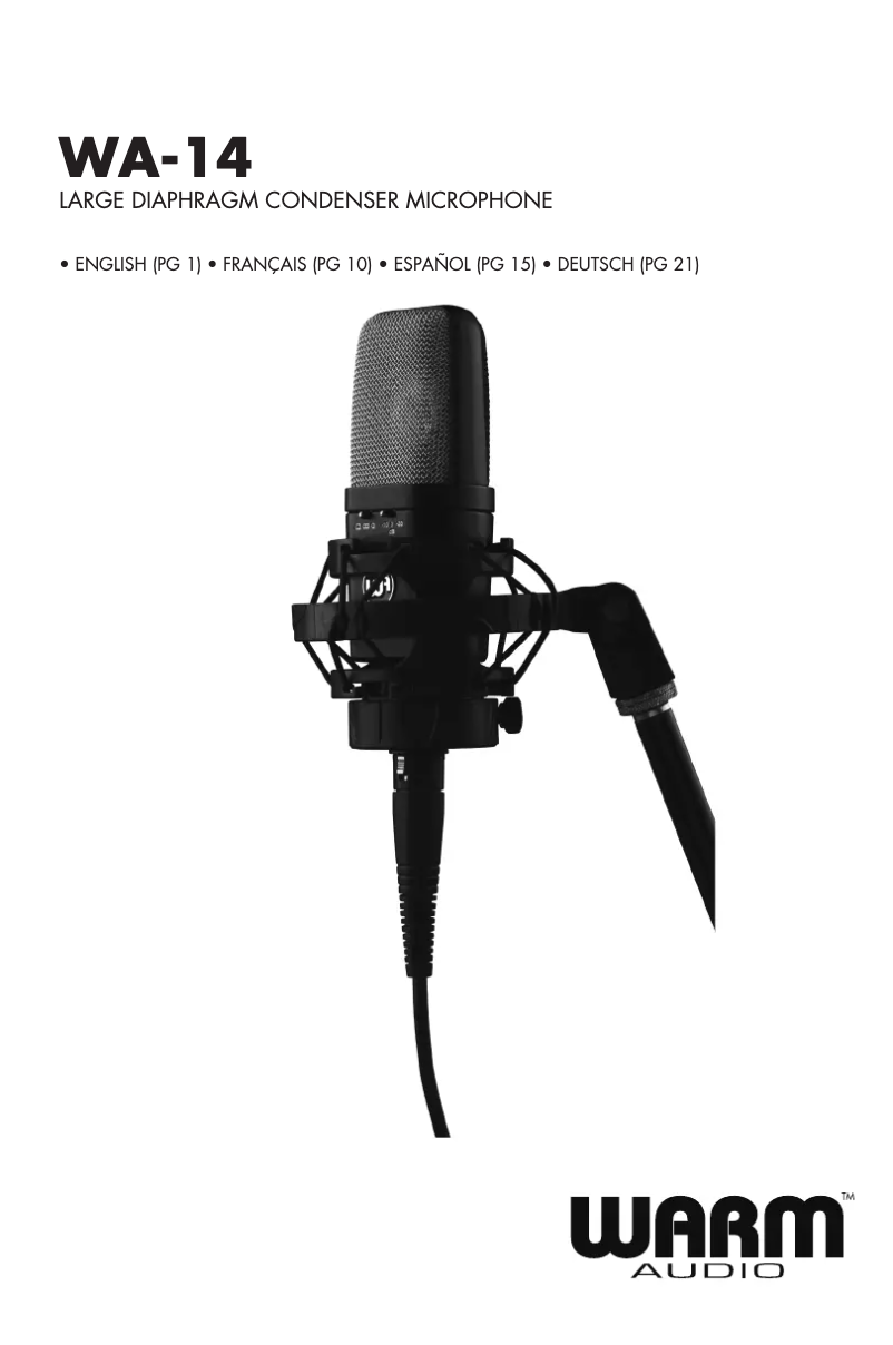 Image de la première page du manuel de l'appareil WA-14