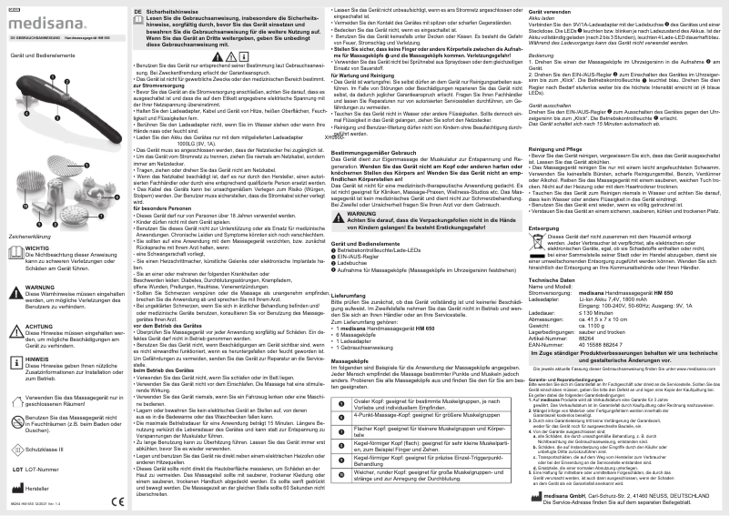 Image de la première page du manuel de l'appareil HM 650