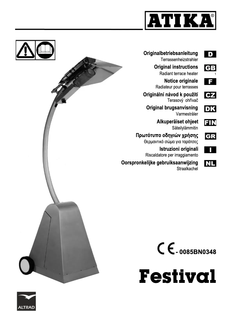 Image de la première page du manuel de l'appareil Festival