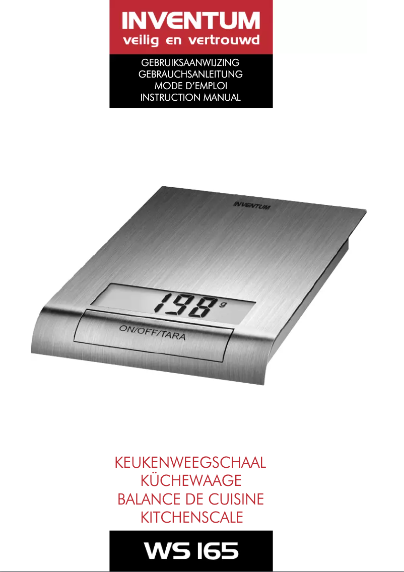 Page 1 de la notice Manuel utilisateur Inventum WS165