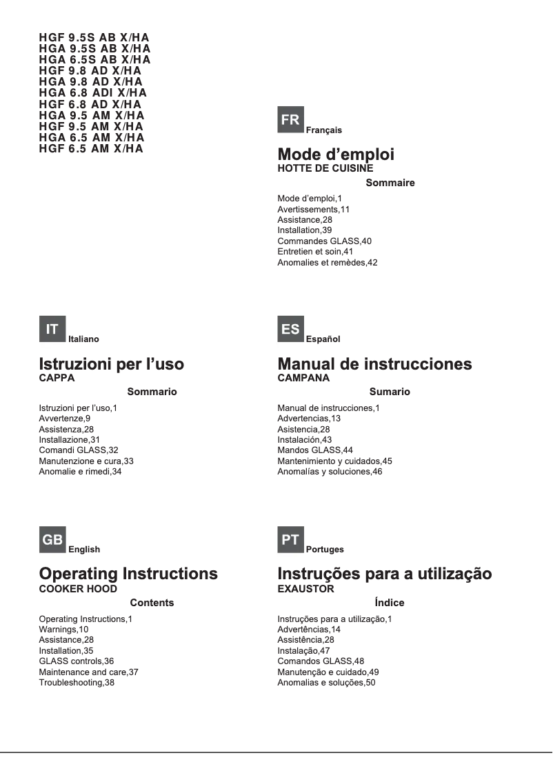 Página 1 del manual Manual de usuario Hotpoint Ariston HGA 6.5 AM X/HA
