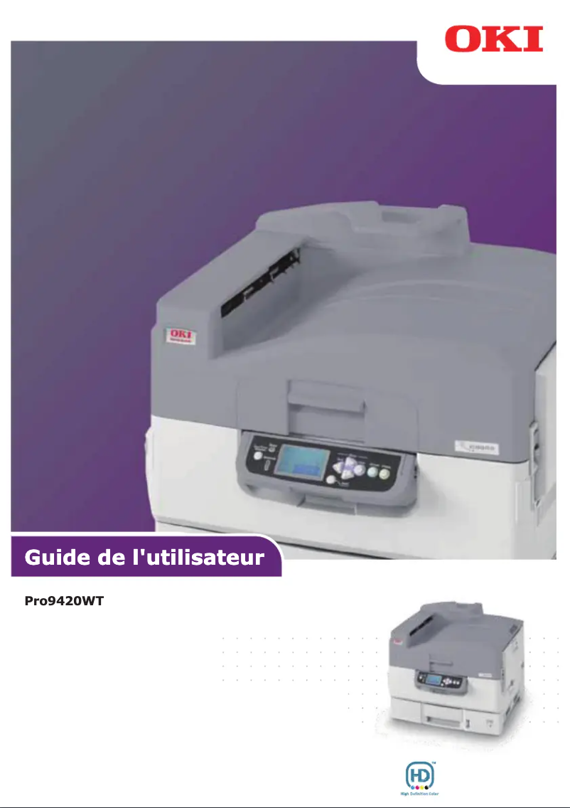 Page n°1 - Manuel utilisateur OKI Pro9420WT