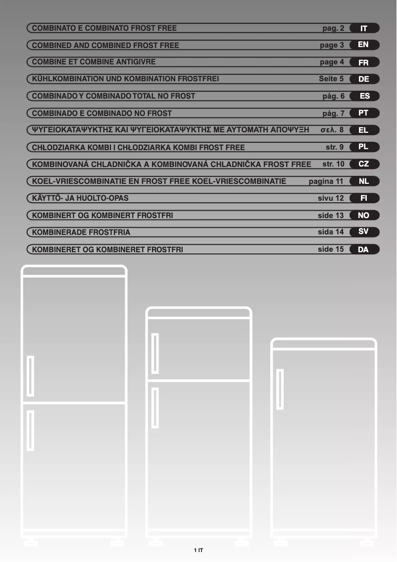 Page n°1 - Manuel utilisateur Candy CCF5163W