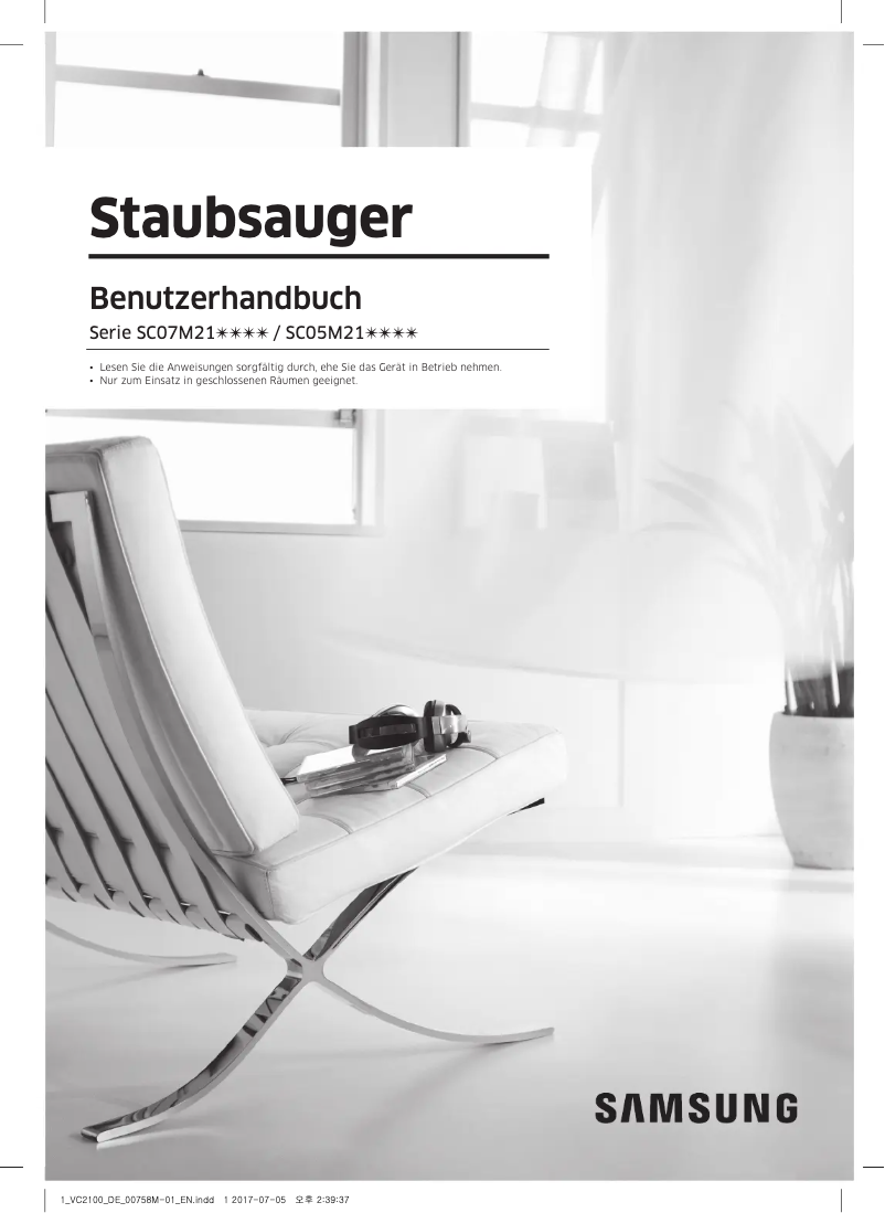 Page 1 de la notice Manuel utilisateur Samsung SC07M2110SR