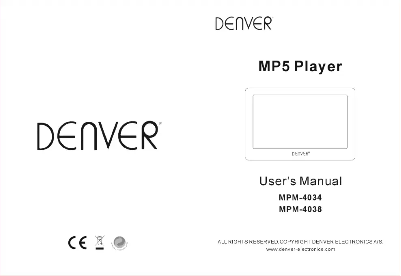 Página 1 del manual Manual de usuario Denver MPM-4034