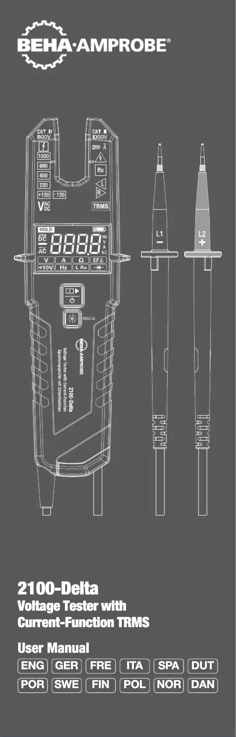 Page 1 de la notice Manuel utilisateur Beha-Amprobe 2100-Delta