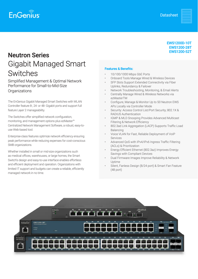 Page n°1 - Fiche technique EnGenius EWS1200-28T