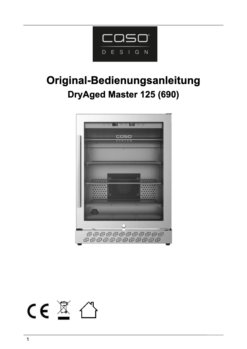 Página 1 del manual Manual de usuario Caso DryAged Master 125