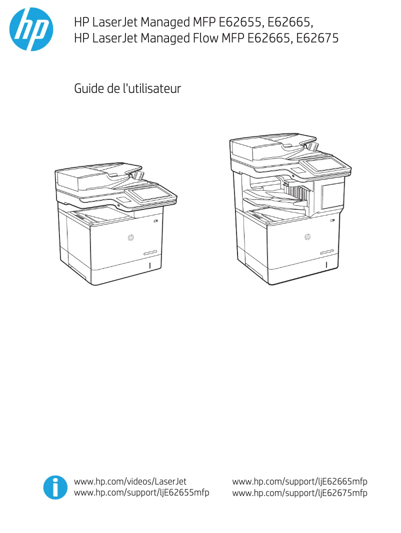 Imagen de la primera página del manual del dispositivo LaserJet Managed E62665h