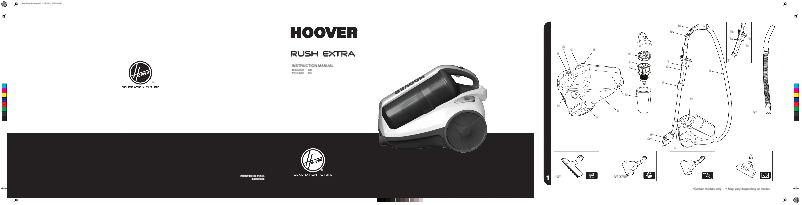 Page n°1 - Manuel utilisateur Hoover Rush Extra TRE1420 019
