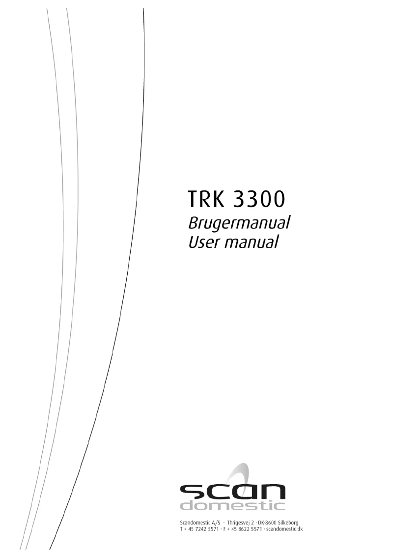 Page 1 de la notice Manuel utilisateur Scandomestic TRK 3300