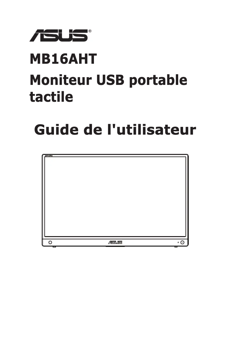 Image de la première page du manuel de l'appareil ZenScreen Touch MB16AHT