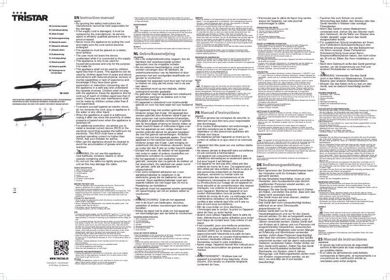 Page 1 de la notice Manuel utilisateur TriStar HD-2420