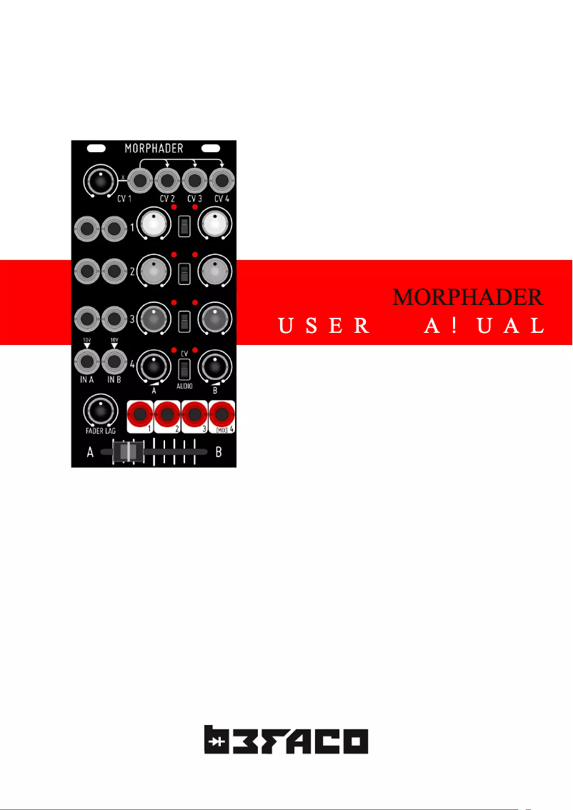 Page n°1 - Manuel utilisateur Befaco Morphader