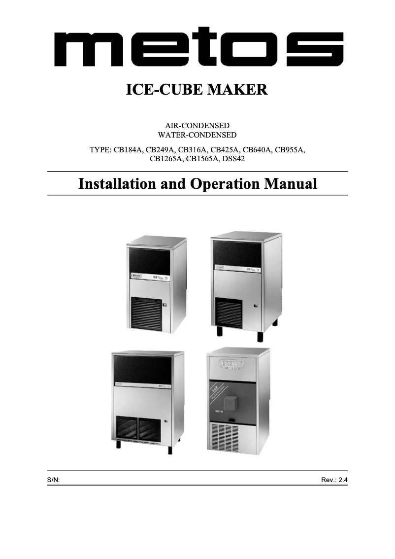 Image de la première page du manuel de l'appareil CB316A