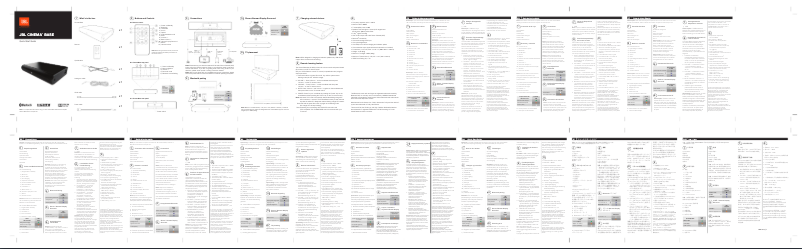 Page n°1 - Manuel utilisateur JBL CINEMA BASE