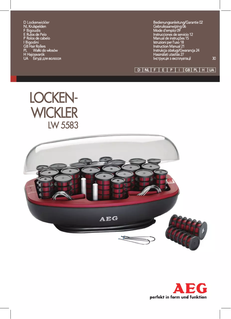 Page n°1 - Manuel utilisateur AEG LW 5583