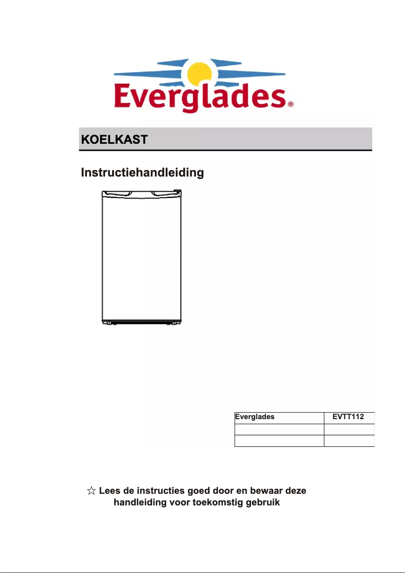 Page 1 de la notice Manuel utilisateur Everglades EVTT112