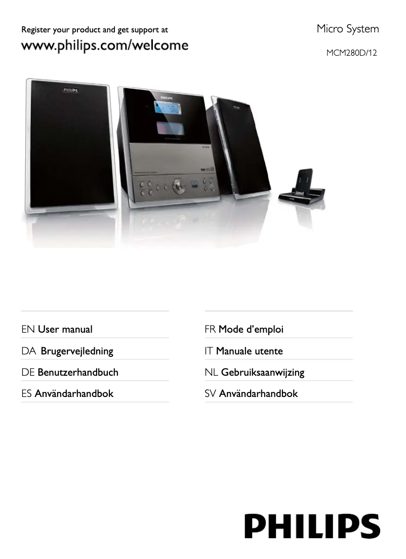 Page n°1 - Manuel utilisateur Philips MCM280D