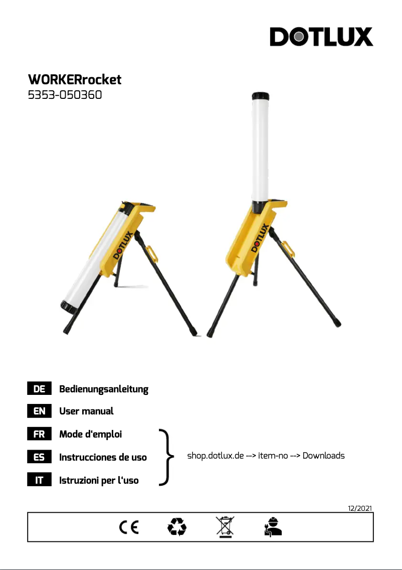 Image de la première page du manuel de l'appareil WORKERrocket