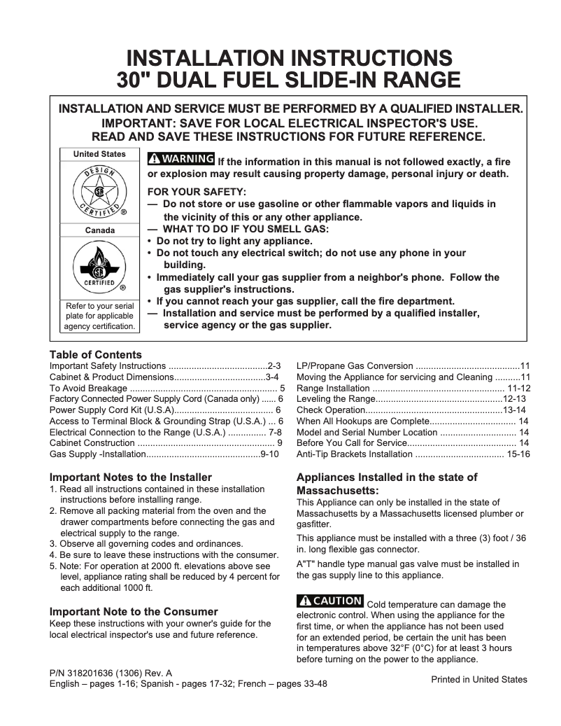 Image de la première page du manuel de l'appareil EW30DS7CPS