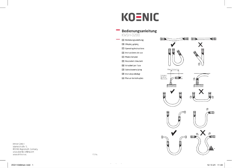 Imagen de la primera página del manual del dispositivo KWSH-0200
