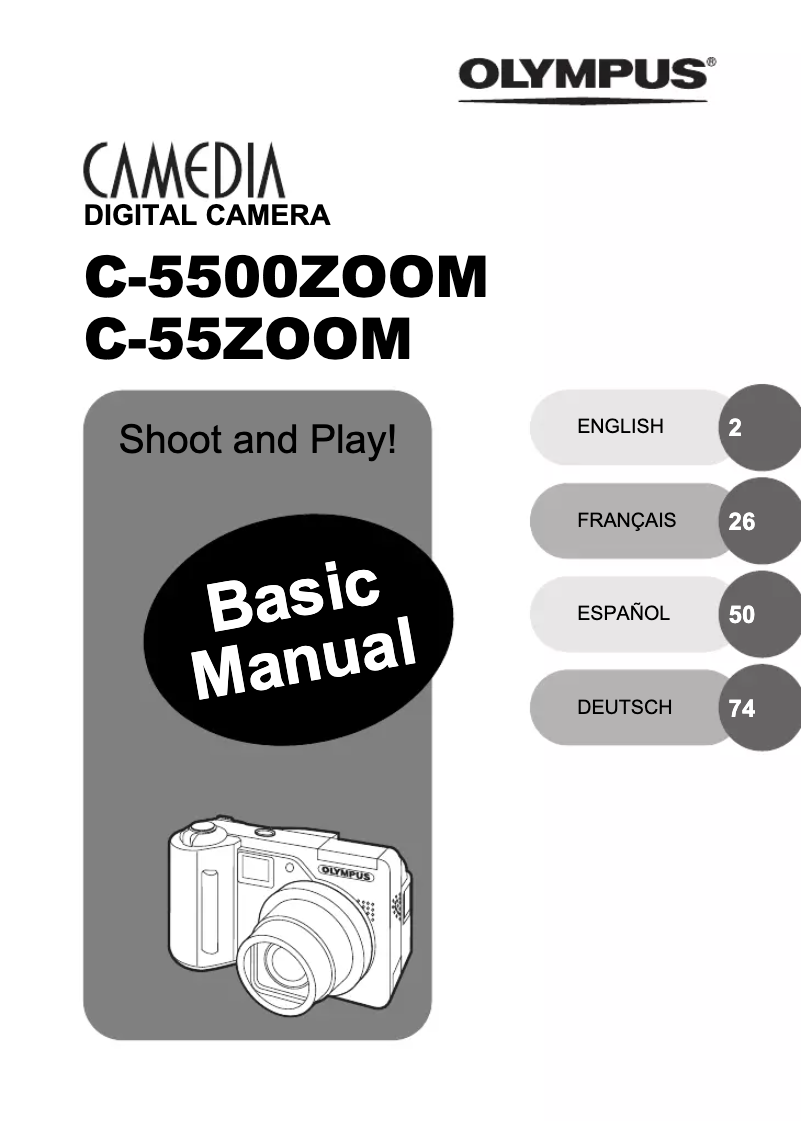 Page 1 de la notice Manuel utilisateur Olympus Camedia C-5500 Zoom