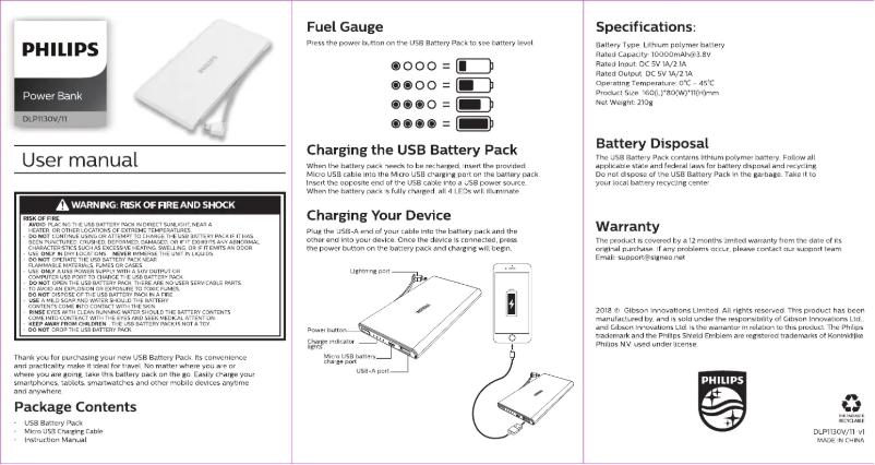 Página 1 del manual Manual de usuario Philips DLP1130V