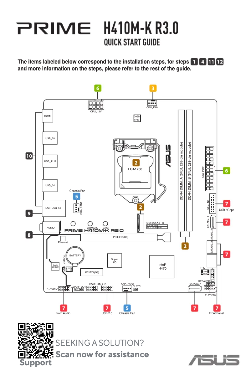 Image de la première page du manuel de l'appareil PRIME H410M-K