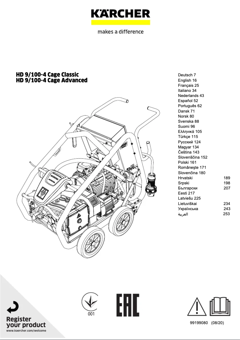 Imagen de la primera página del manual del dispositivo HD 9/100-4 Cage Adv