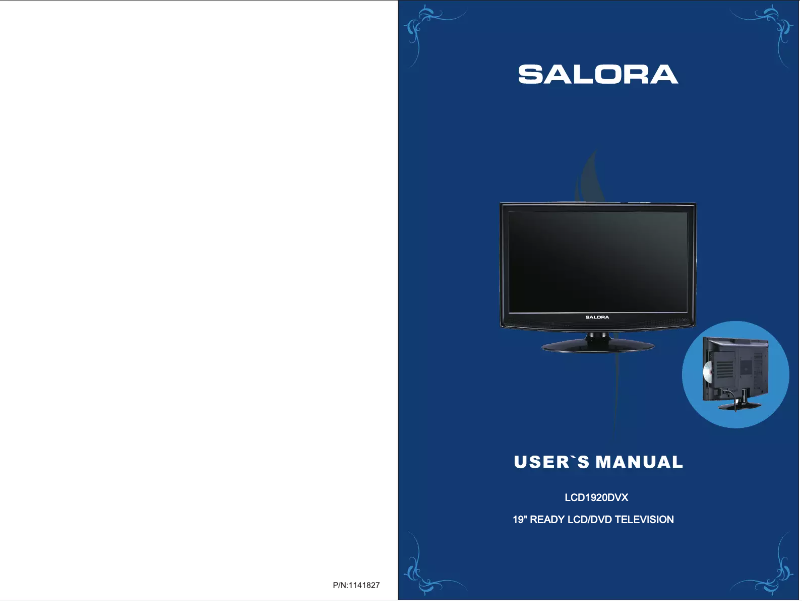 Page 1 de la notice Manuel utilisateur Salora LCD1920DVX