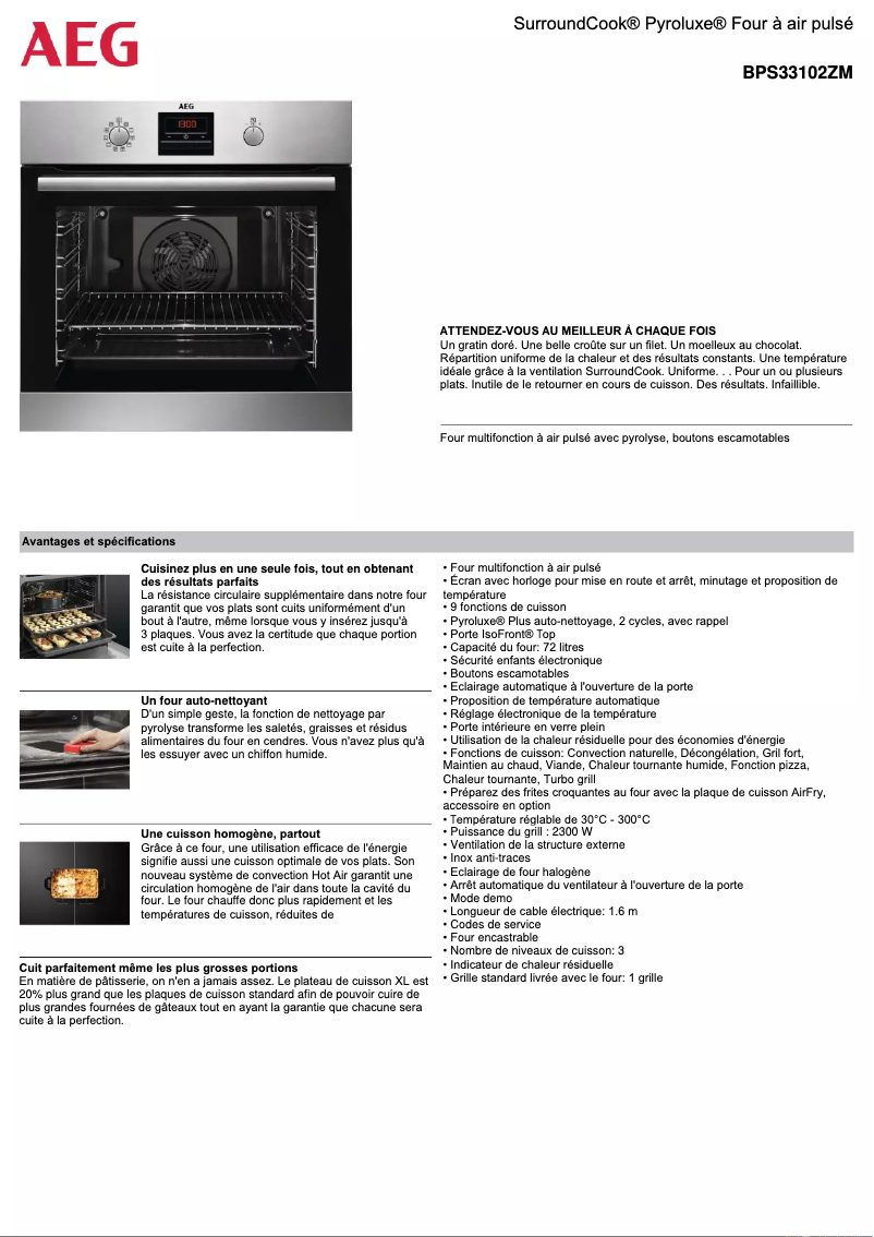 Image de la première page du manuel de l'appareil BPS33102ZM