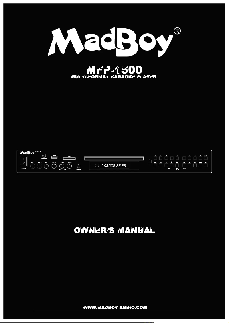 Page n°1 - Manuel utilisateur MadBoy MFP-1500