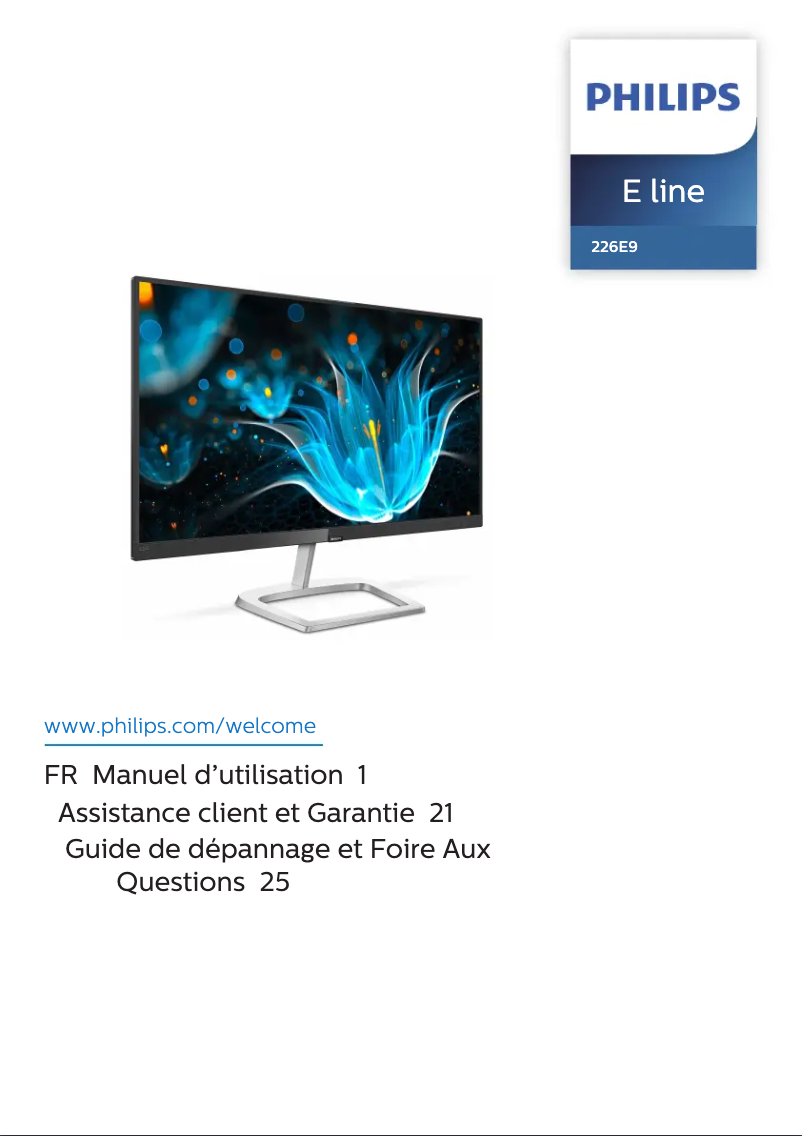 Page n°1 - Manuel utilisateur Philips E Line 226E9QSB