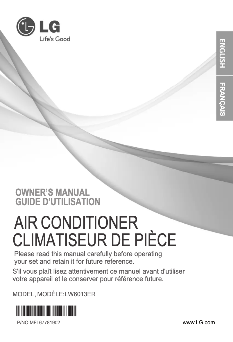 Image de la première page du manuel de l'appareil LW6013ER