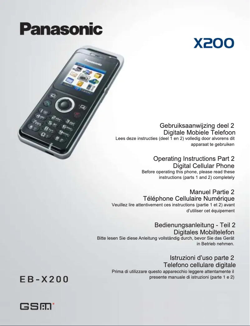 Image de la première page du manuel de l'appareil EB-X200