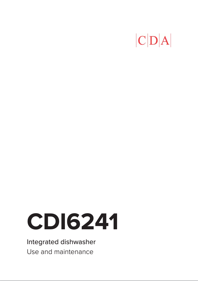 Page n°1 - Mode d'emploi CDA CDI6241