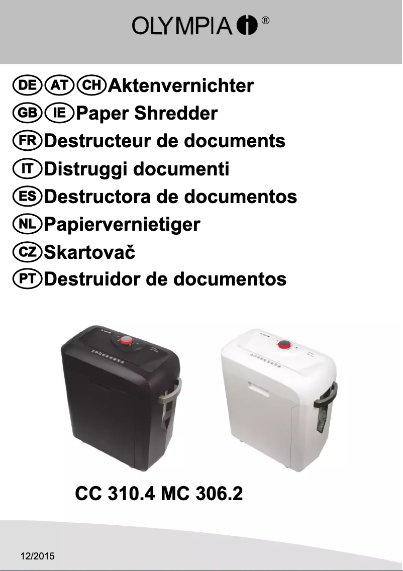 Image de la première page du manuel de l'appareil MC 306.2
