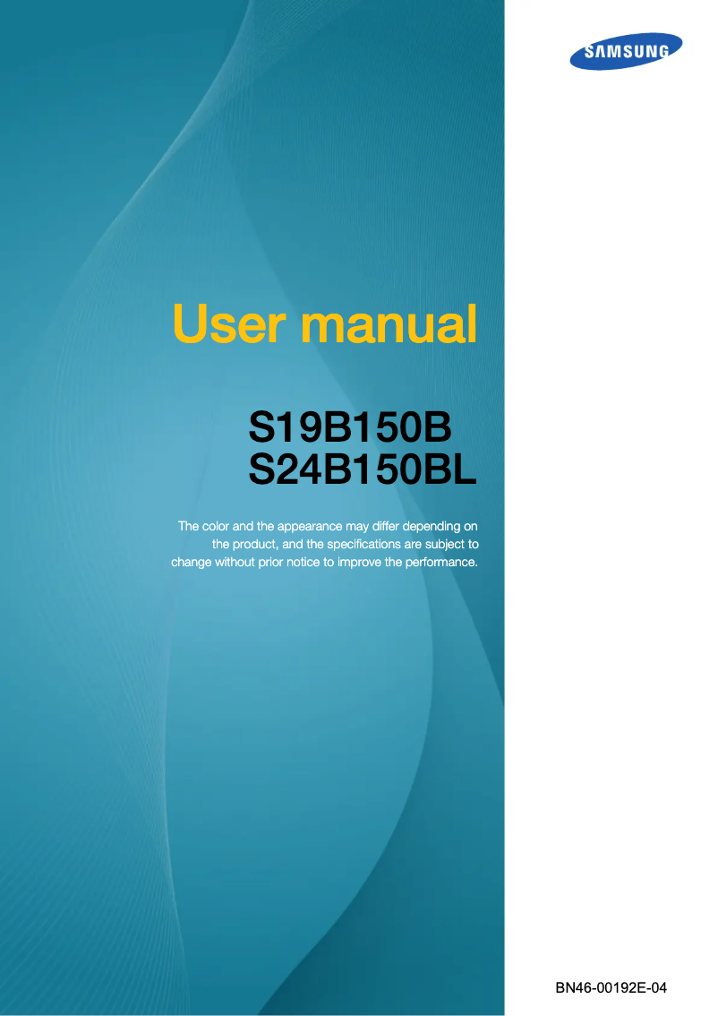 Page n°1 - Manuel utilisateur Samsung S19B150B