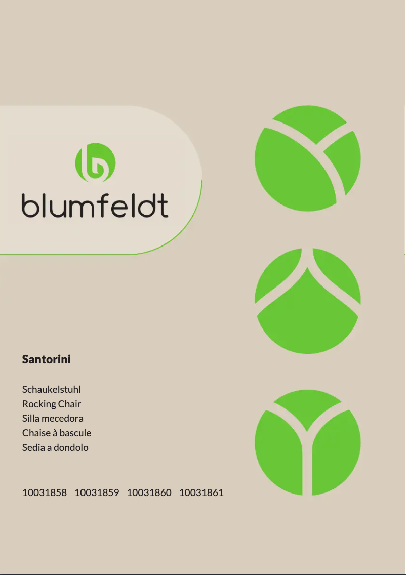 Page n°1 - Manuel utilisateur Blumfeldt Santorini