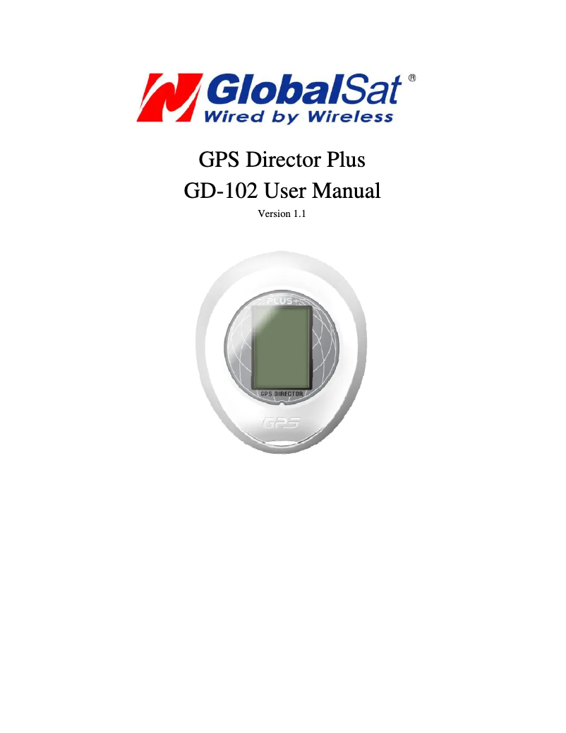 Image de la première page du manuel de l'appareil GD-102